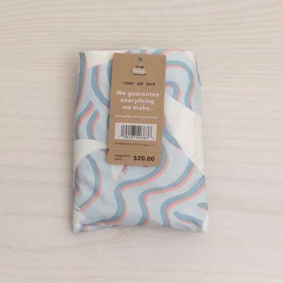 New Patagonia Shopper Tote Bag Upcycled Packable Foldable with Tags - Picture 6 of 6